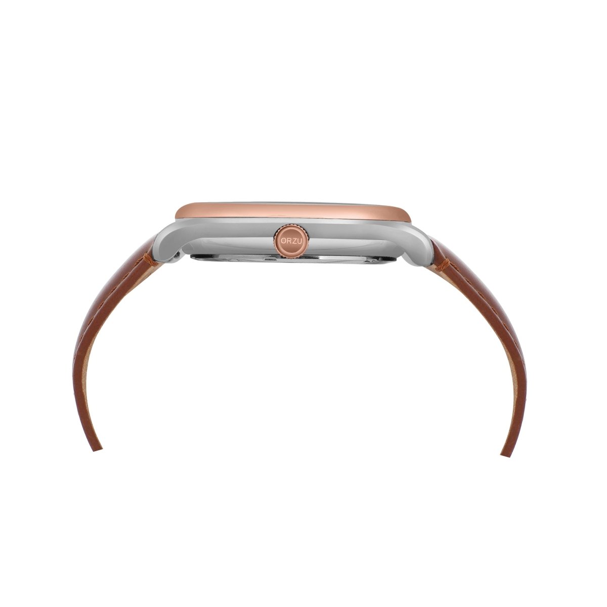 Orzu Watches - ORZU Analog Off Set Silver Dial Men's Watch