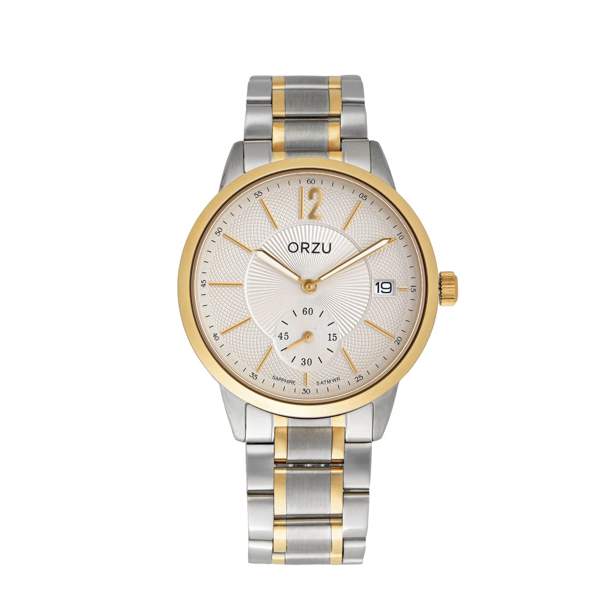 Orzu Watches - ORZU Analog Off Set White Dial Men's Watch