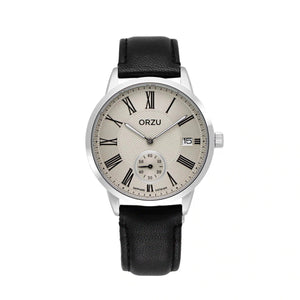 Orzu Watches - ORZU Analog Off Set White Dial Men's Watch