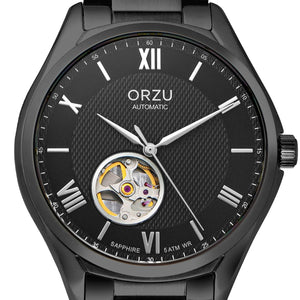 Orzu Watches - ORZU Automatic Black Dial Men's Watch
