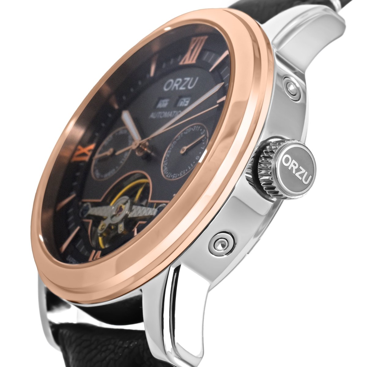 Orzu Watches - ORZU Automatic Black Dial Men's Watch