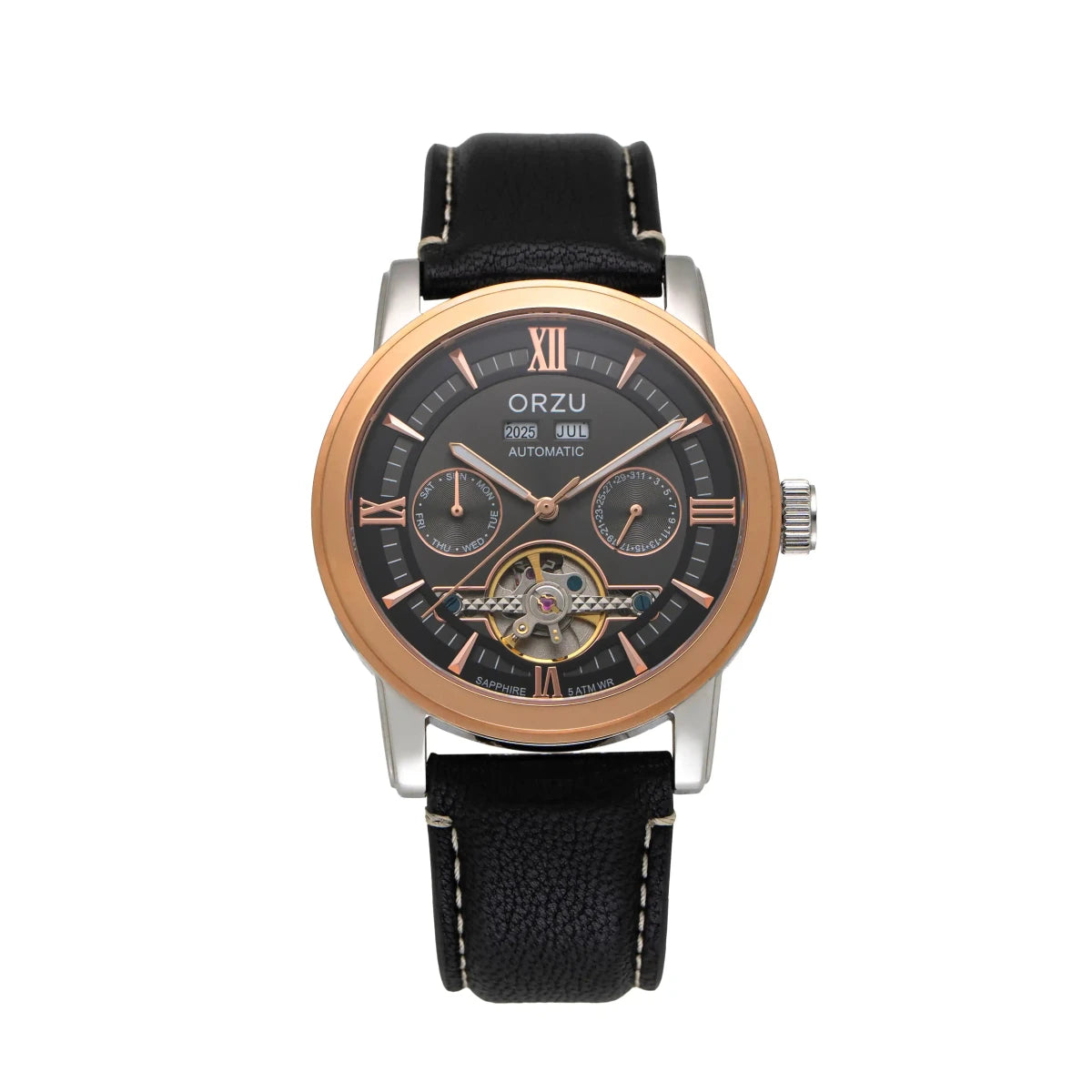 Orzu Watches - ORZU Automatic Black Dial Men's Watch