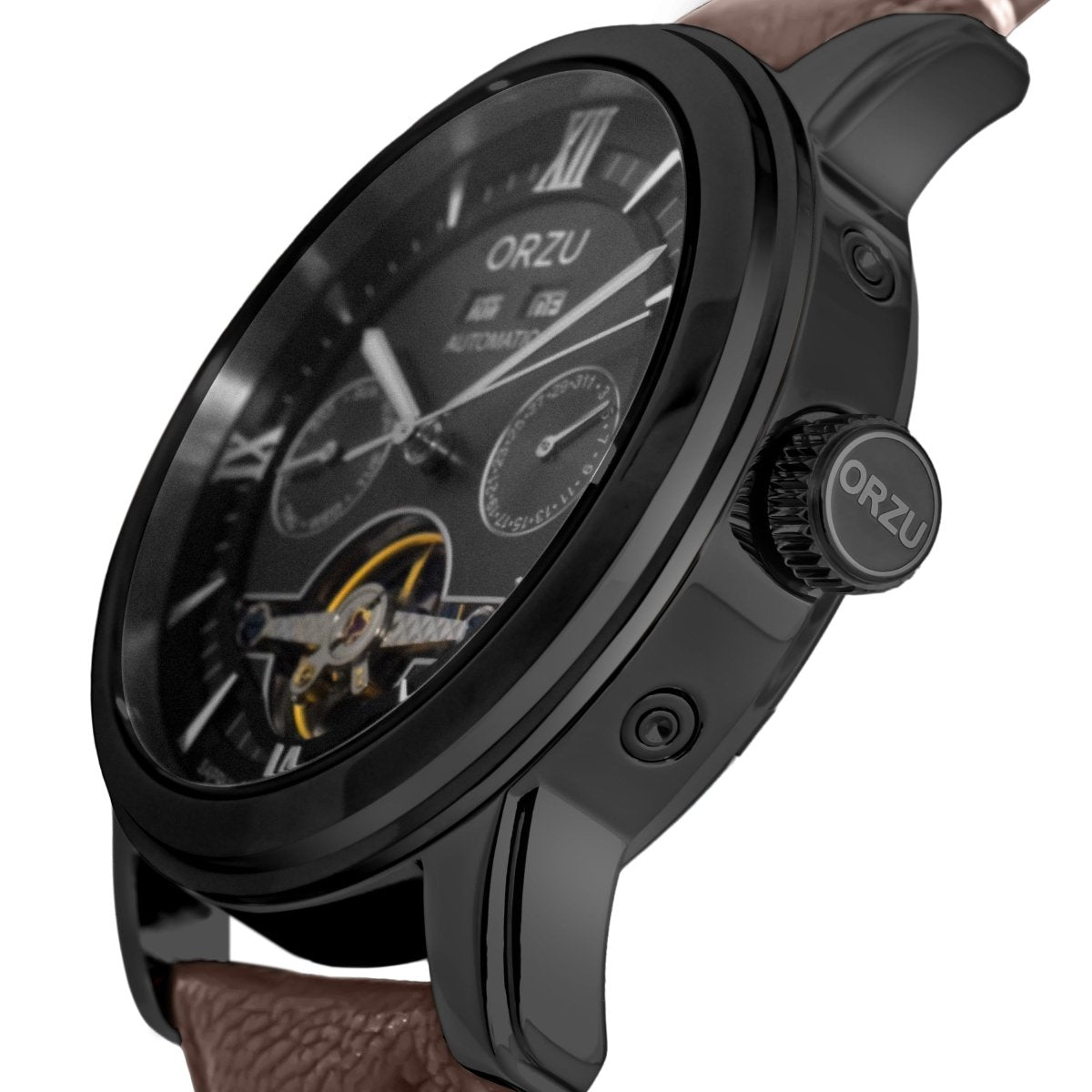 Orzu Watches - ORZU Automatic Black Dial Men's Watch