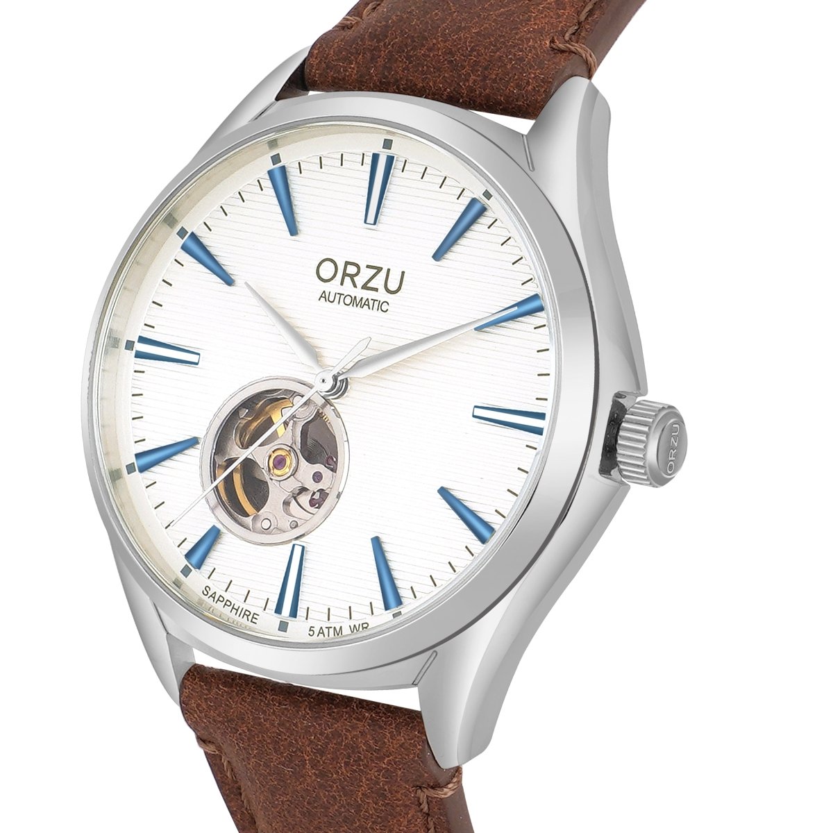 Orzu Watches - ORZU Automatic White Dial Men's Watch