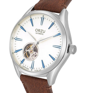 Orzu Watches - ORZU Automatic White Dial Men's Watch