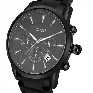 Orzu Watches - ORZU Chronograph Black Dial Men's Watch