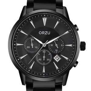 Orzu Watches - ORZU Chronograph Black Dial Men's Watch