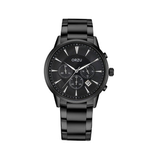Orzu Watches - ORZU Chronograph Black Dial Men's Watch