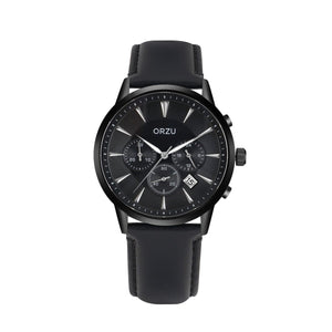 Orzu Watches - ORZU Chronograph Black Dial Men's Watch