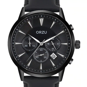Orzu Watches - ORZU Chronograph Black Dial Men's Watch