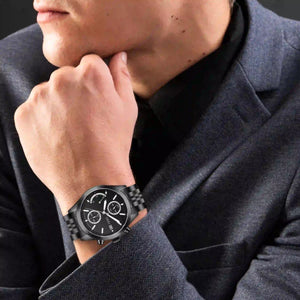 Orzu Watches - ORZU Chronograph Black Dial Men's Watch