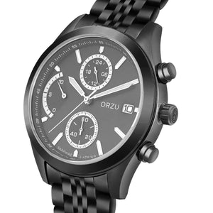 Orzu Watches - ORZU Chronograph Black Dial Men's Watch
