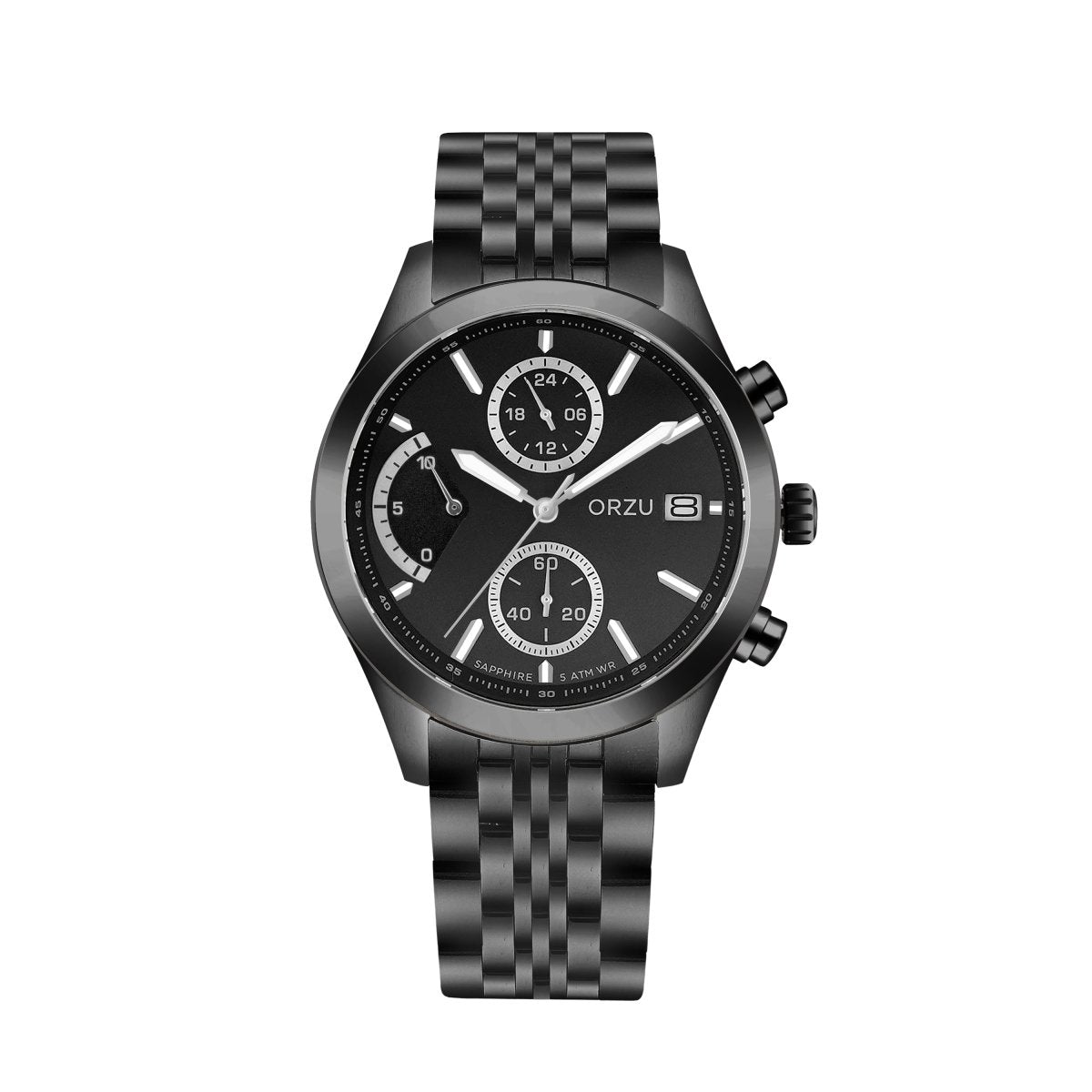 Orzu Watches - ORZU Chronograph Black Dial Men's Watch