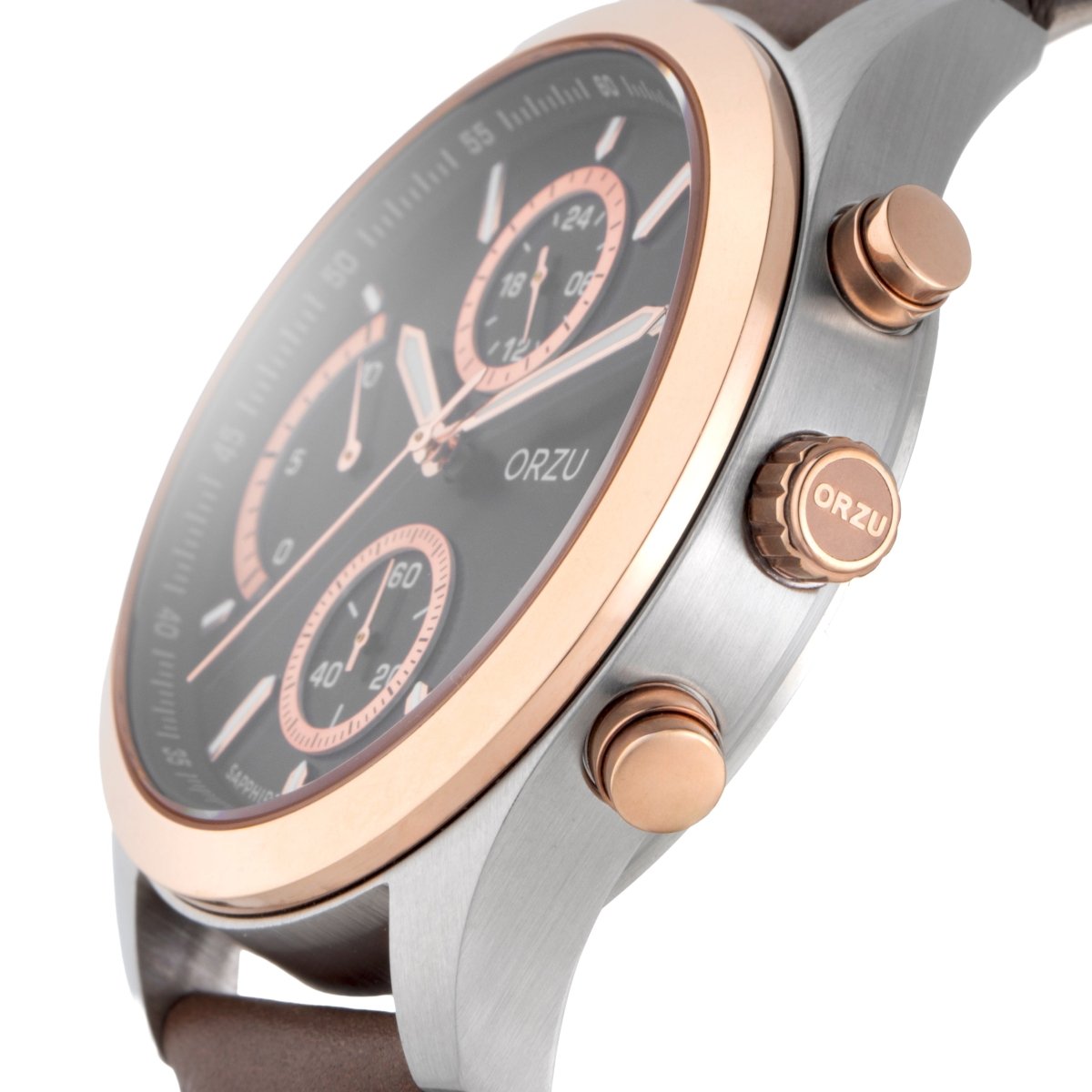 Orzu Watches - ORZU Chronograph Black Dial Men's Watch