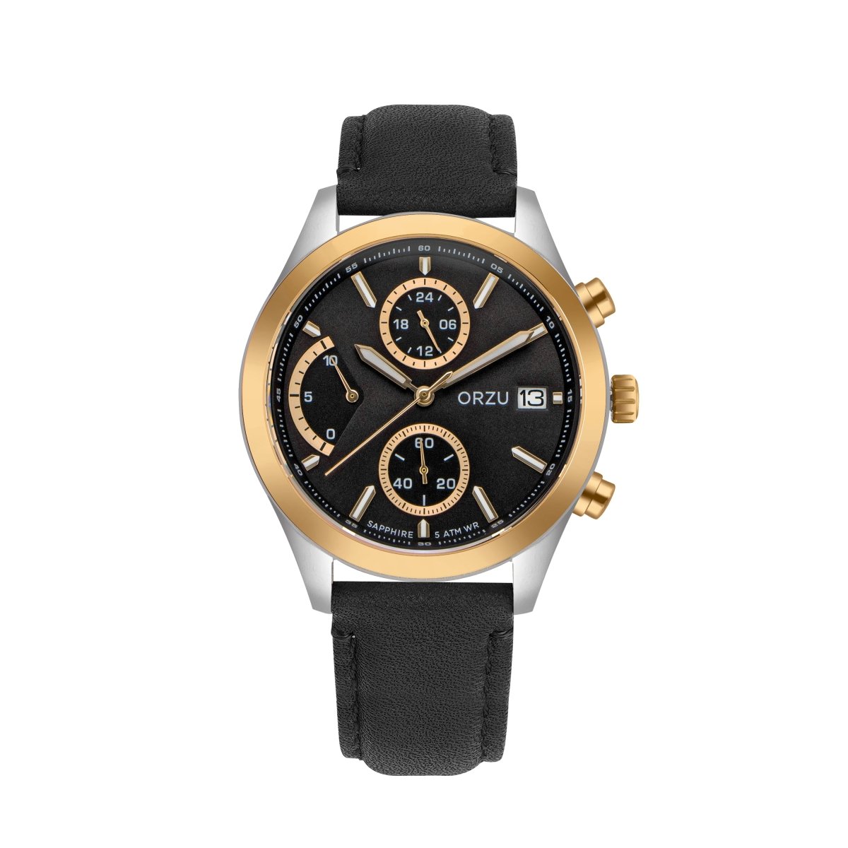 Orzu Watches - ORZU Chronograph Black Dial Men's Watch