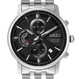 Orzu Watches - ORZU Chronograph Black Dial Men's Watch