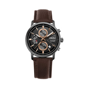 Orzu Watches - ORZU Chronograph Black Dial Men's Watch