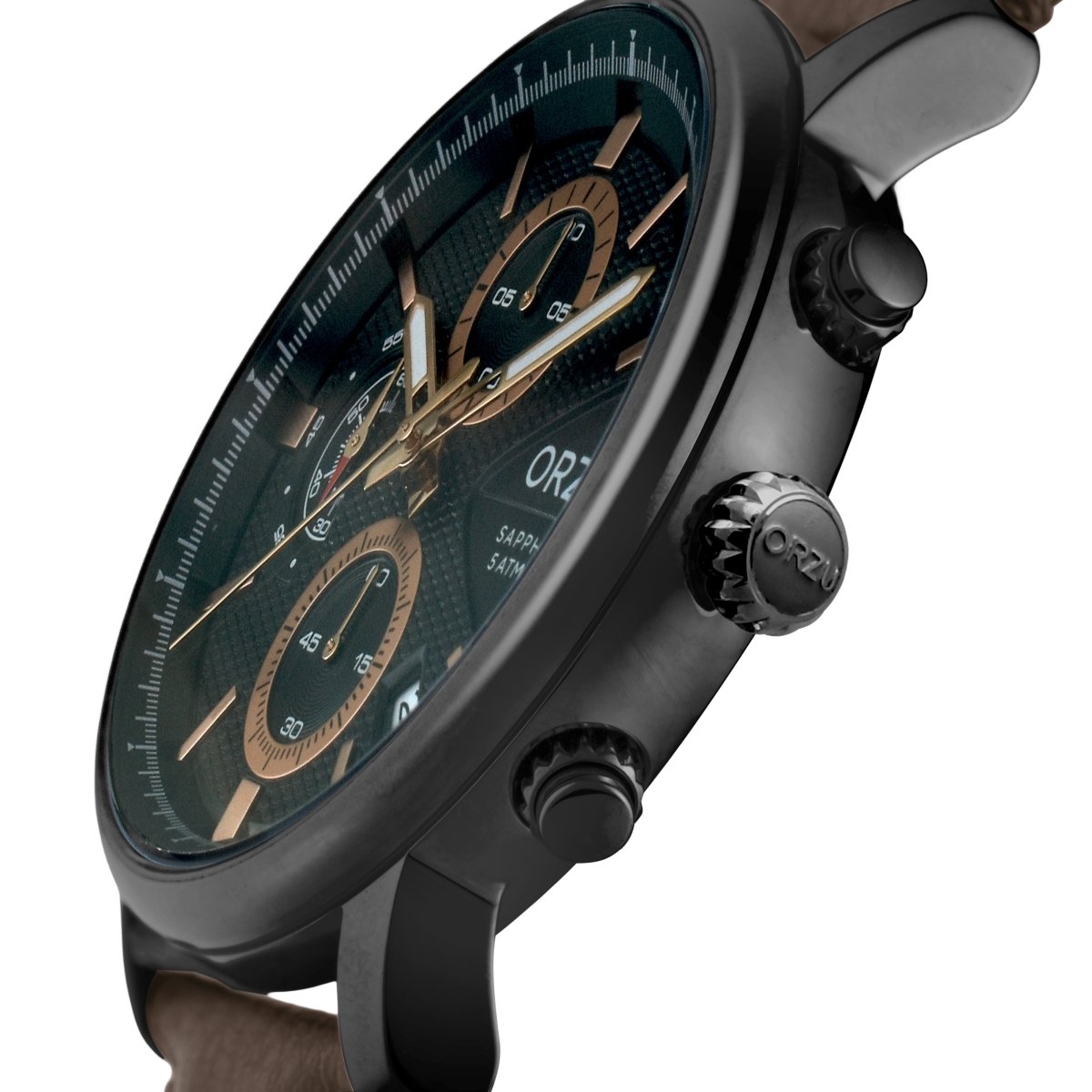 Orzu Watches - ORZU Chronograph Black Dial Men's Watch