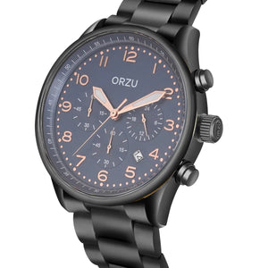 Orzu Watches - ORZU Chronograph Blue Dial Men's Watch