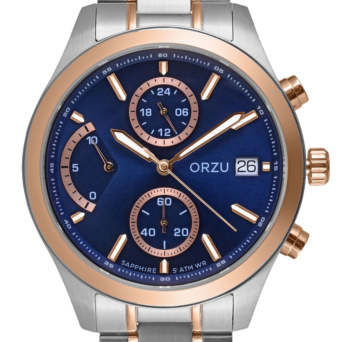 Orzu Watches - ORZU Chronograph Blue Dial Men's Watch