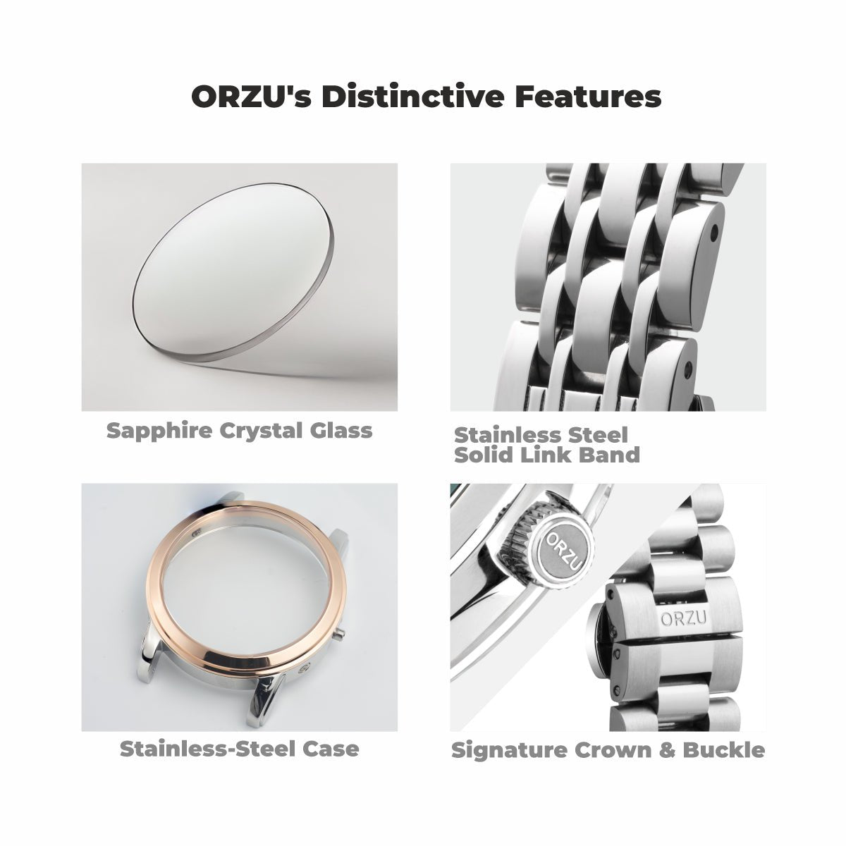 Orzu Watches - ORZU Chronograph Blue Dial Men's Watch