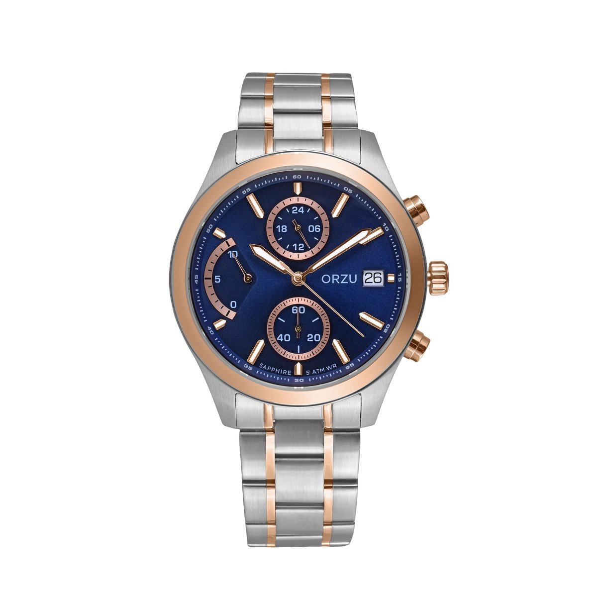 Orzu Watches - ORZU Chronograph Blue Dial Men's Watch