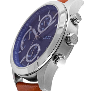 Orzu Watches - ORZU Chronograph Blue Dial Men's Watch