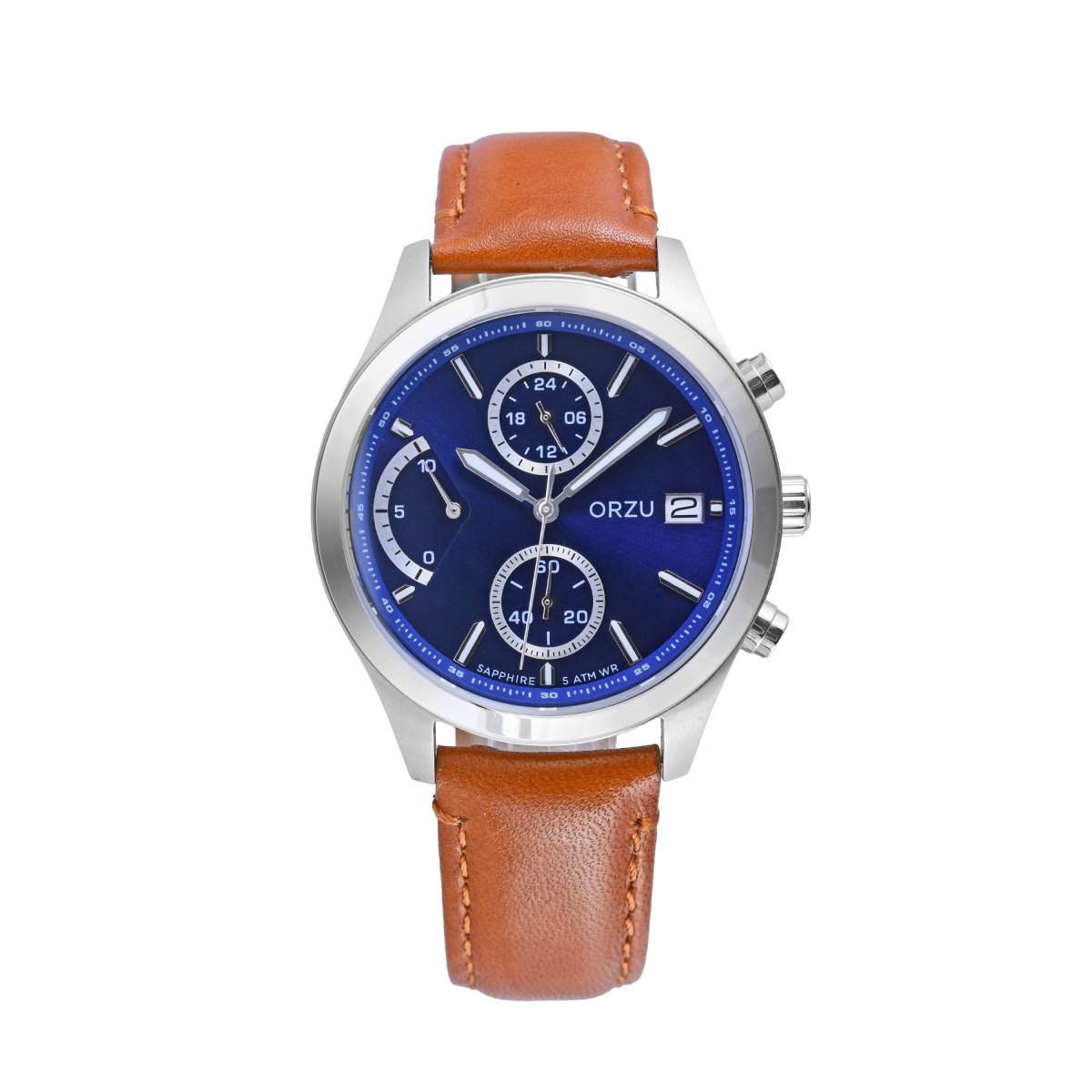 Orzu Watches - ORZU Chronograph Blue Dial Men's Watch