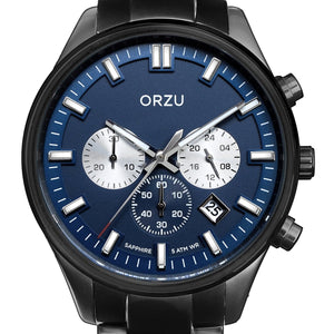 Orzu Watches - ORZU Chronograph Blue Dial Men's Watch