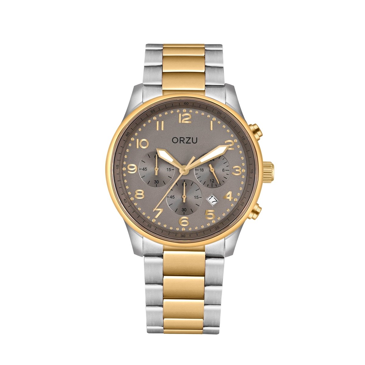 Orzu Watches - ORZU Chronograph Brown Dial Men's Watch