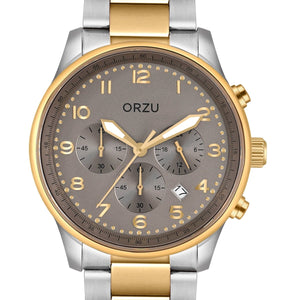 Orzu Watches - ORZU Chronograph Brown Dial Men's Watch