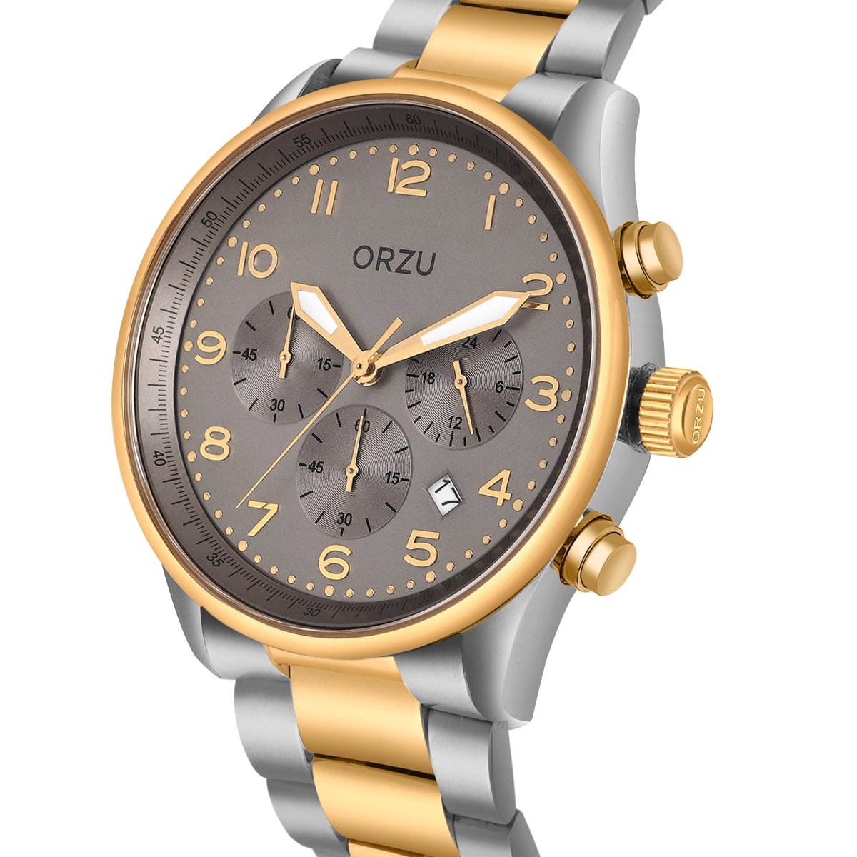 Orzu Watches - ORZU Chronograph Brown Dial Men's Watch
