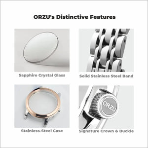 Orzu Watches - ORZU Chronograph Brown Dial Men's Watch