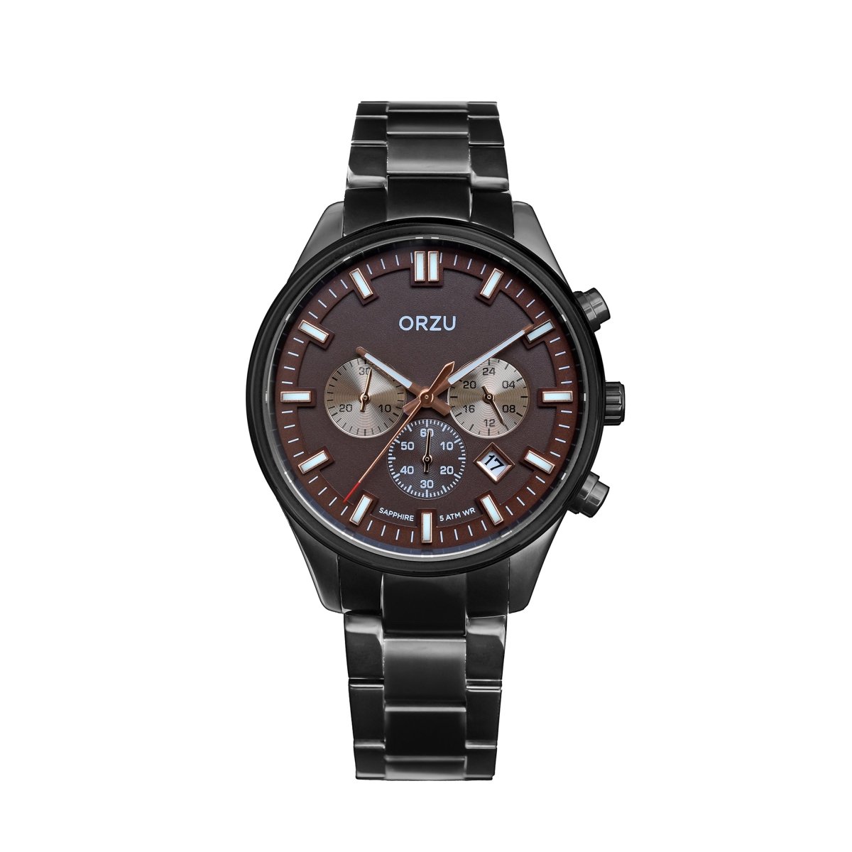Orzu Watches - ORZU Chronograph Brown Dial Men's Watch