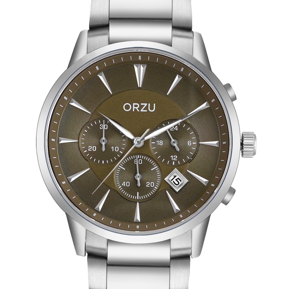 Orzu Watches - ORZU Chronograph Green Dial Men's Watch