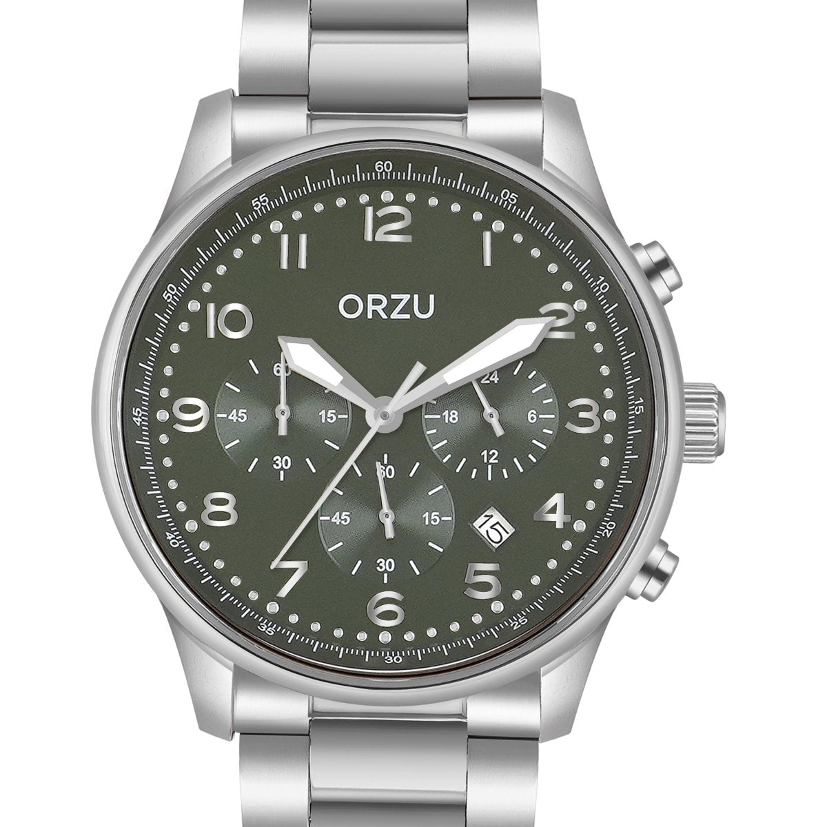 Orzu Watches - ORZU Chronograph Green Dial Men's Watch