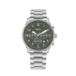 Orzu Watches - ORZU Chronograph Green Dial Men's Watch
