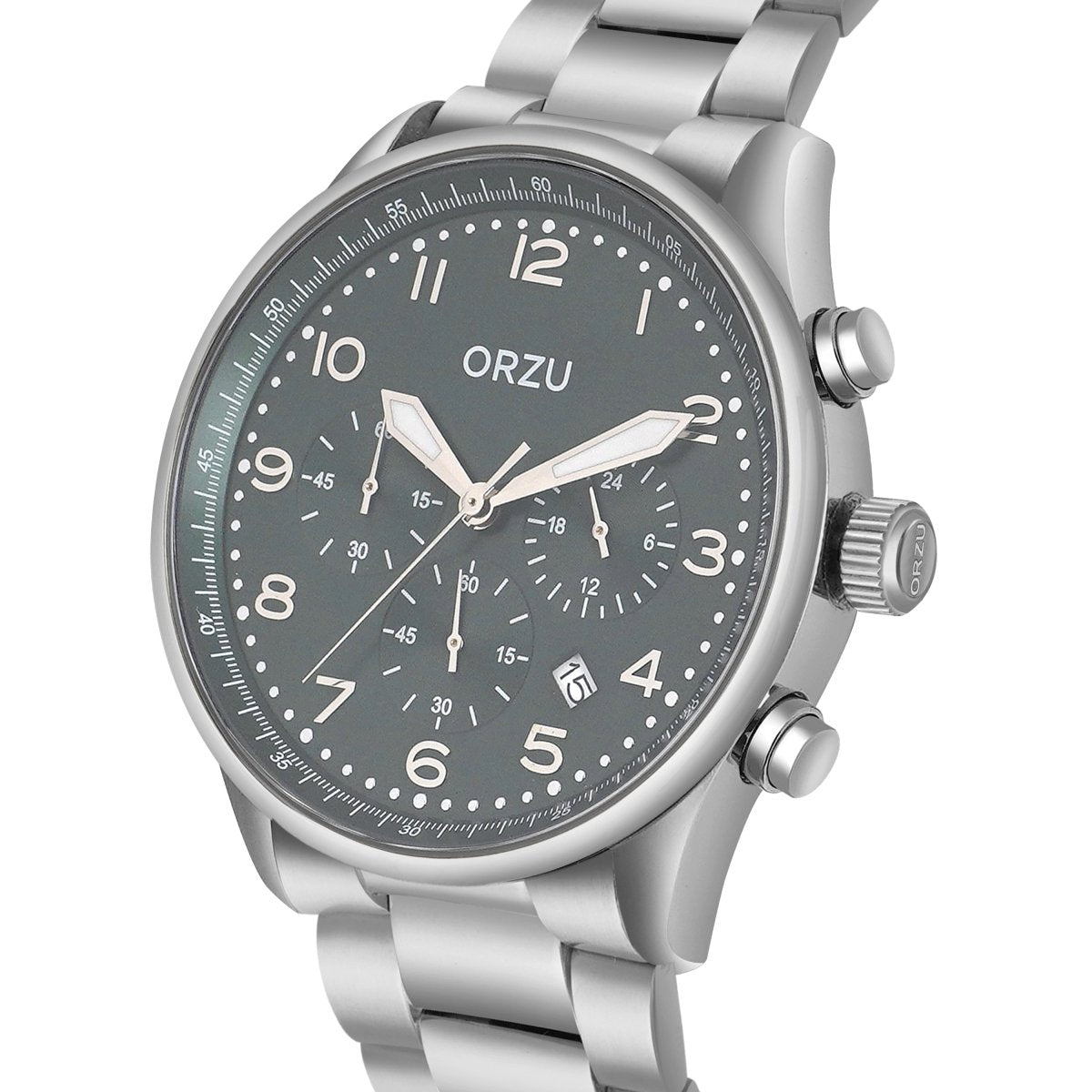 Orzu Watches - ORZU Chronograph Green Dial Men's Watch