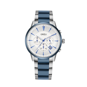 Orzu Watches - ORZU Chronograph Silver Dial Men's Watch