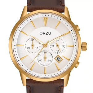 Orzu Watches - ORZU Chronograph White Dial Men's Watch