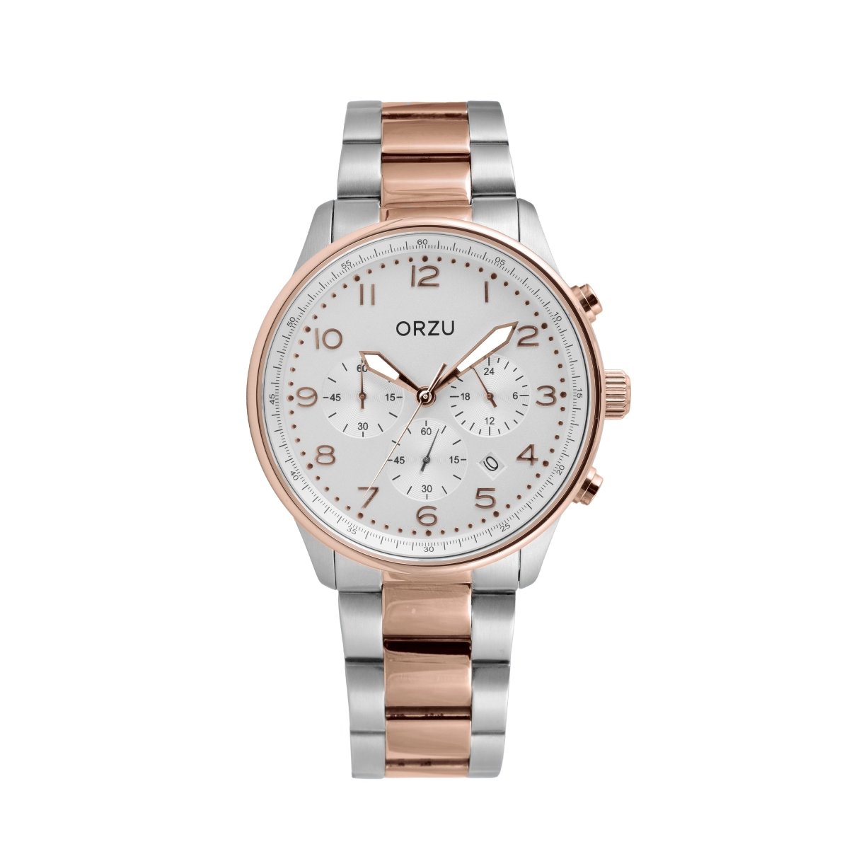 Orzu Watches - ORZU Chronograph White Dial Men's Watch