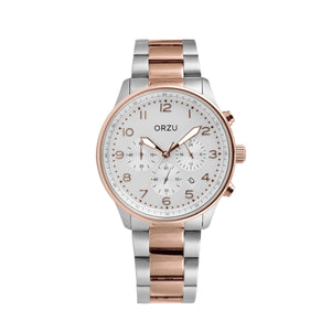 Orzu Watches - ORZU Chronograph White Dial Men's Watch