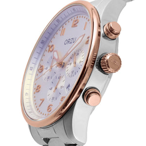 Orzu Watches - ORZU Chronograph White Dial Men's Watch