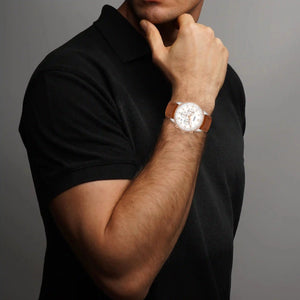 Orzu Watches - ORZU Chronograph White Dial Men's Watch