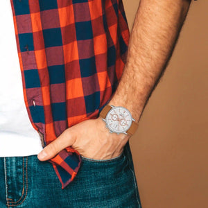 Orzu Watches - ORZU Chronograph White Dial Men's Watch
