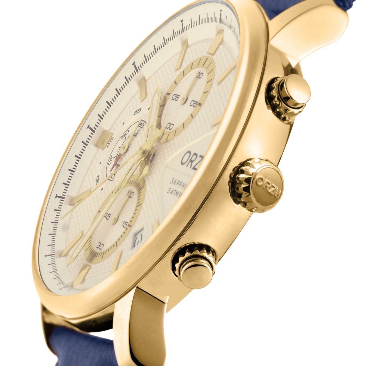 Orzu Watches - ORZU Chronograph White Dial Men's Watch