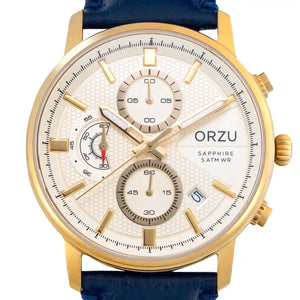 Orzu Watches - ORZU Chronograph White Dial Men's Watch