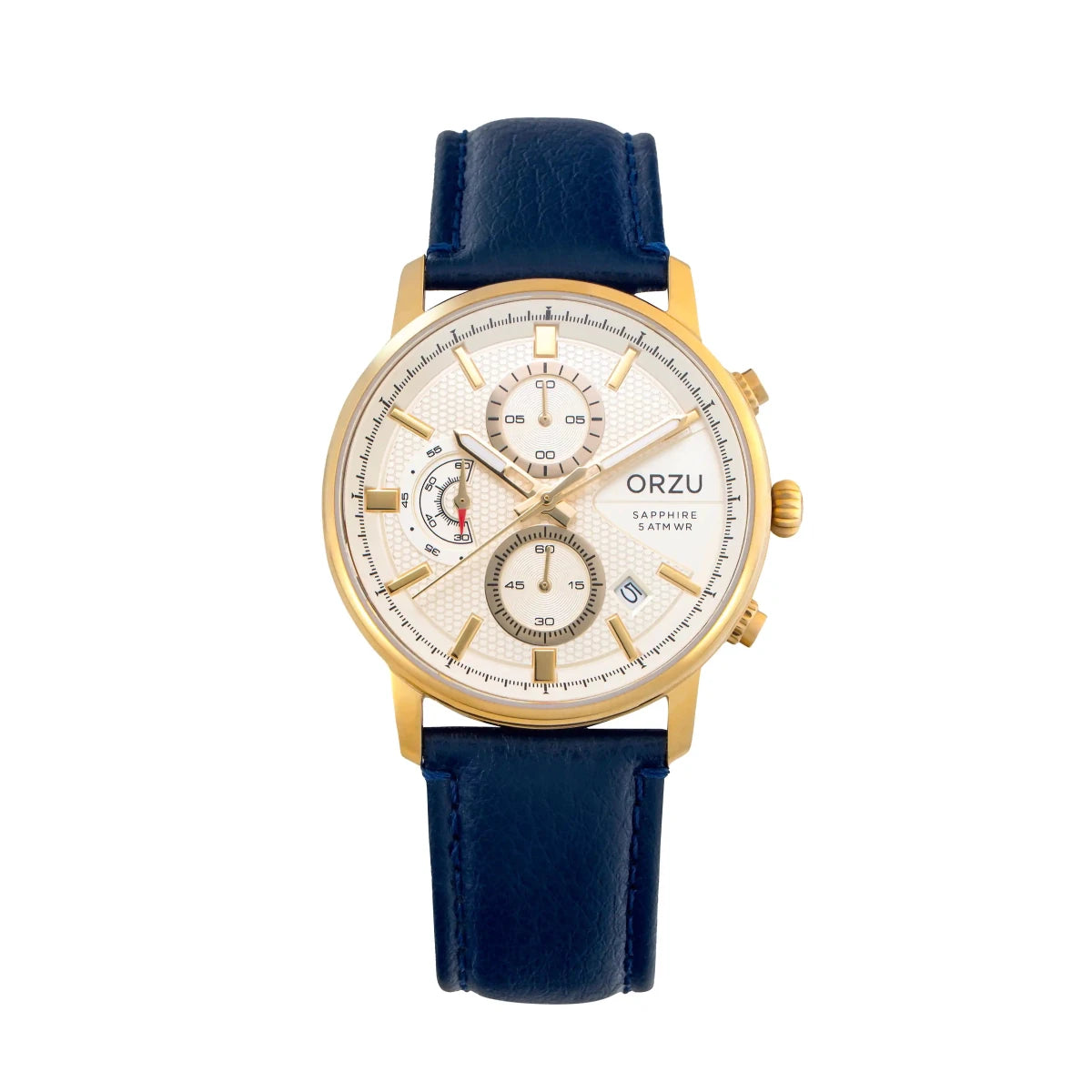 Orzu Watches - ORZU Chronograph White Dial Men's Watch