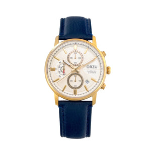 Orzu Watches - ORZU Chronograph White Dial Men's Watch