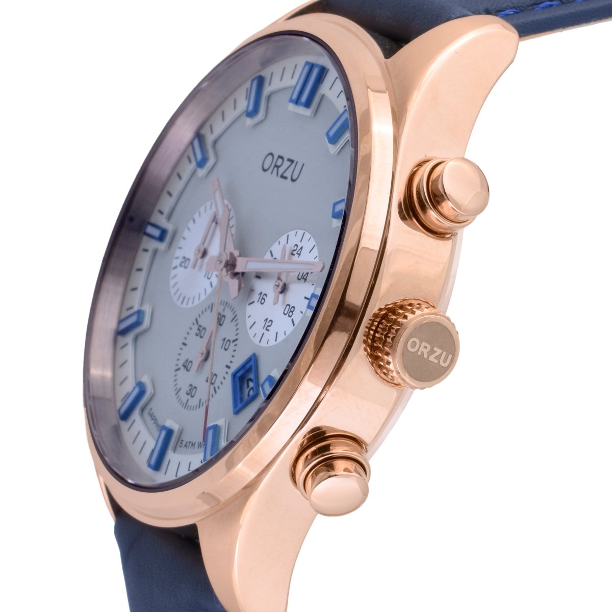 Orzu Watches - ORZU Chronograph White Dial Men's Watch